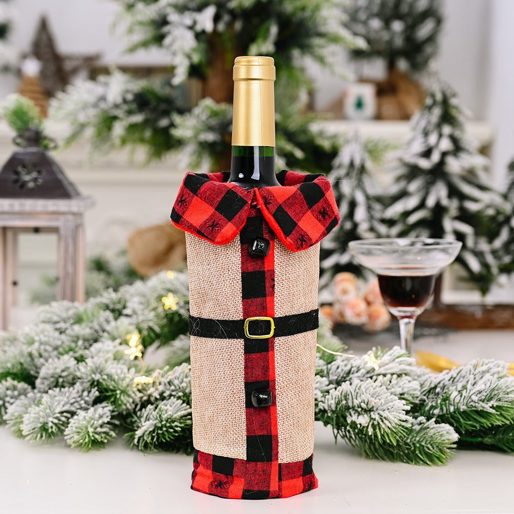 Christmas Wine Bottle Dust Cover Bag Table Decoration Home Decoration