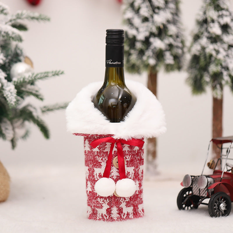 Christmas Wine Bottle Dust Cover Bag Table Decoration Home Decoration