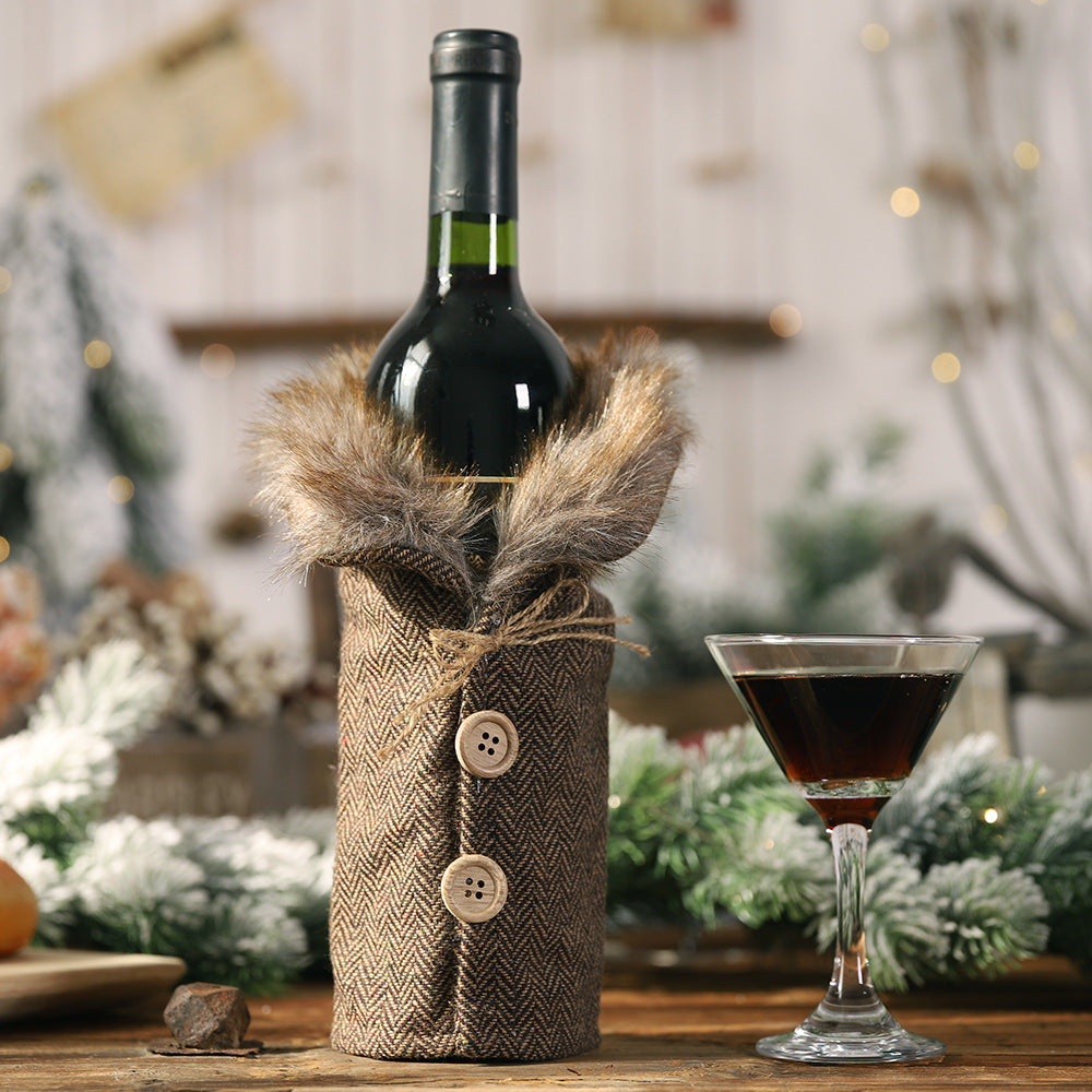 Christmas Wine Bottle Dust Cover Bag Table Decoration Home Decoration