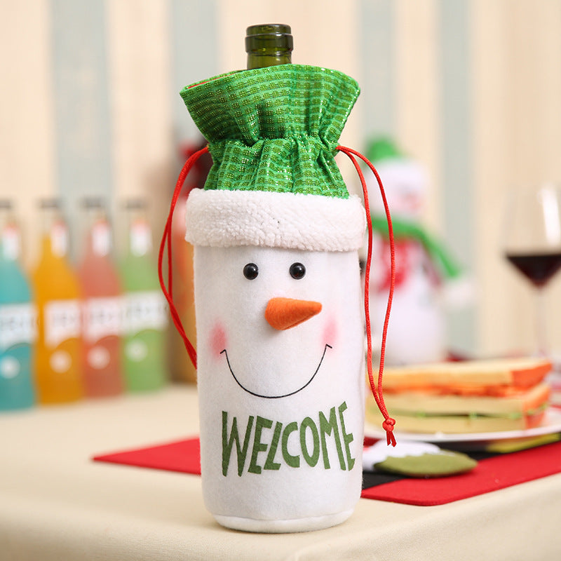 Christmas Wine Bottle Dust Cover Bag Table Decoration Home Decoration