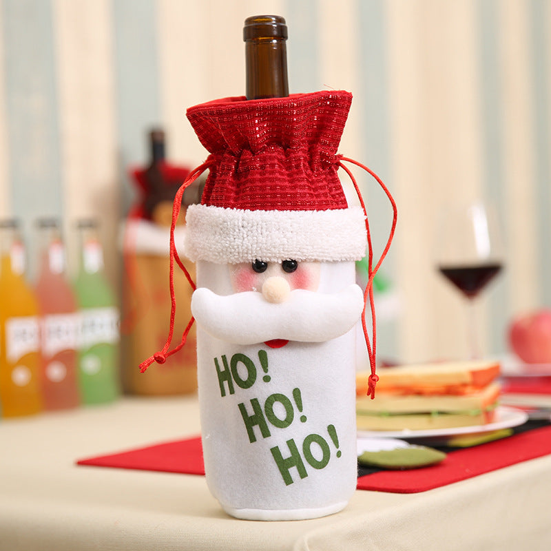 Christmas Wine Bottle Dust Cover Bag Table Decoration Home Decoration